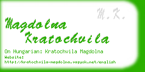 magdolna kratochvila business card